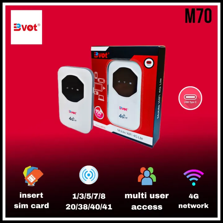 Pocket wifi Router Bvot M-70 Portable 4G LTE Wireless Mobile Router ...