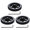 NCANRUI 3Pcs 200X6mm Industrial Aluminum Rubber Measuring Rotary Encoder Meter Wheel. 