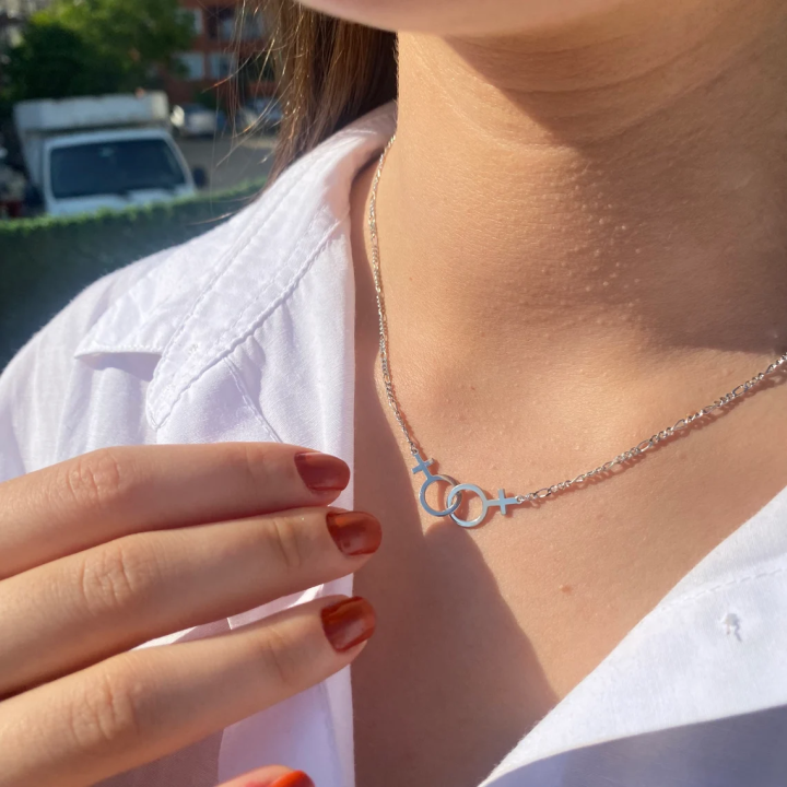 Lesbian%20Necklace%20Figaro%20Chain%20Double%20Venus%20Lesbian%20Jewelry%20Lesbian%20Girlfriend%20Rride%20Month%20LGBT%20Pride%20Jewelry%20-%20Image%204