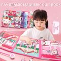 AIYIN Cartoon Magnetic Kuromi Paper Doll House Book Set Sanrio Quiet Book DressUp Book for Sanrio stickers. 