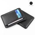 Men's Business Card Holder Credit Card Holder PU Leather 6 Card Slots Ultra-Thin Litchi Pattern Mini Wallet Fashion Coin Pocket Big Capacity Clutch Bag Storage Bag Soft Durable For Coin Money Cards. 