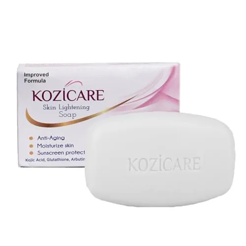 Kozicare Kojic Acid Soap & Glutathione Soap | Bathing Soaps | Bath Soap for Men & Women | Soaps for Bath | Moisturize Skin | Fades Dark Spots | Gentle Exfoliation - 75Gm(FROM INDIA)