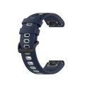 For Garmin Fenix 5X 26mm Silicone Sports Two-Color Watch Band. 