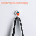 1PC Cute Wall Hook Plastic Self Adhesive Hanger Cartoon Fruits Shape Holder For Kids Room Home Decor. 