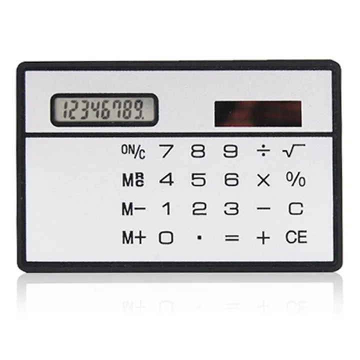 MMLUCK%208-digit%20Travel%20Handheld%20Digit%20Calculator%20Children's%20Ultra-thin%20Stationery%20Solar%20Power%20Office%20Supplies%20Pocket%20Calculator%20Credit%20Card%20Calculator%20Solar%20Powered%20Calculator%20Mini%20Calculator%20-%20Image%204