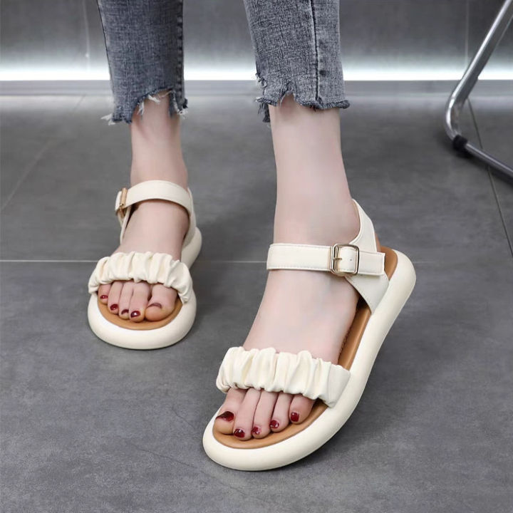 Lightweight%20Flat%20Women's%20Cute%20Platform%20Sandals%20Korean%20Style%20Versatile%20Mid%20Heel%20round%20Head%20Leisure%20Soft%20Bottom%20Beach%20Sandals%20for%20Students%20-%20Image%206
