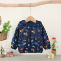 Spring And Autumn New Boys' Baby Long Sleeve Coat Animal Print Infant Hooded Coat Windproof Girl Children'S Clothing (3-24 Months). 