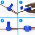 10PCS Wire Connector Scotch Lock Snap AWG22-10 Without Breaking Cable Insulated Crimp Quick Electrical Terminals. 