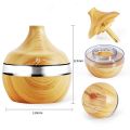 300ML Air Humidifier Essential Oil Diffuser Aroma Ultrasonic Wood Grain USB LED Mini Mist Maker Home Smell for Xiaomi. 