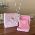 KUNOISE Birthday Kitty Girls Sweet and Cute Pendant Clavicle Necklace Send Girlfriend Gift. 
