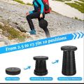 Portable Telescoping Folding Stool, Portable Chair, Lightweight Camping Seat, Adjust Desired Height, Mini Garden Telescopic Stool Plastic for Camping Fishing, Indoor and Outdoor Events. 