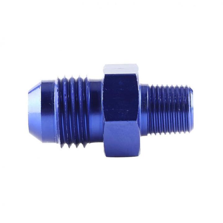 Aramox NPT Adapter, Aluminum Alloy Male Flare AN6 1/8" NPT Straight Fuel Fitting Adapter