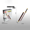 One Piece Roronoa Zoro Katana Particle Lego Sword Model with Scabbard Assembled Children's Educational Toy. 