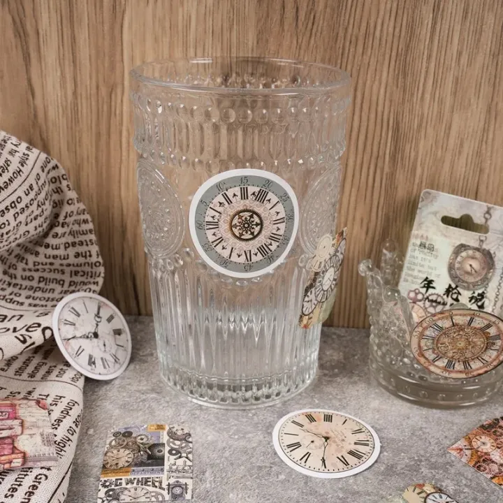 46%20s/packVintage%20clock%20Stickers%20Creativity%20Sealing%20Sticker%20Adhesive%20DIY%20Diary%20Album%20Scrapbooking%20Material%20-%20Image%204