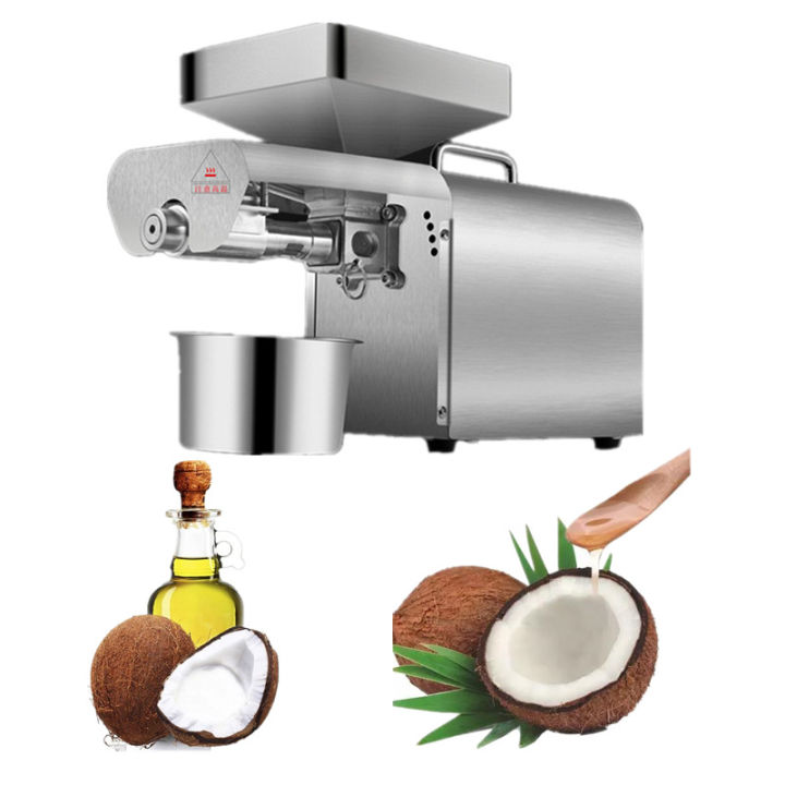 650w 220v Coconut Oil Stainless Steel Oil Press Peanut Linen Sesame Home Oil Press Pressure Oil Extracting Refinery Machine