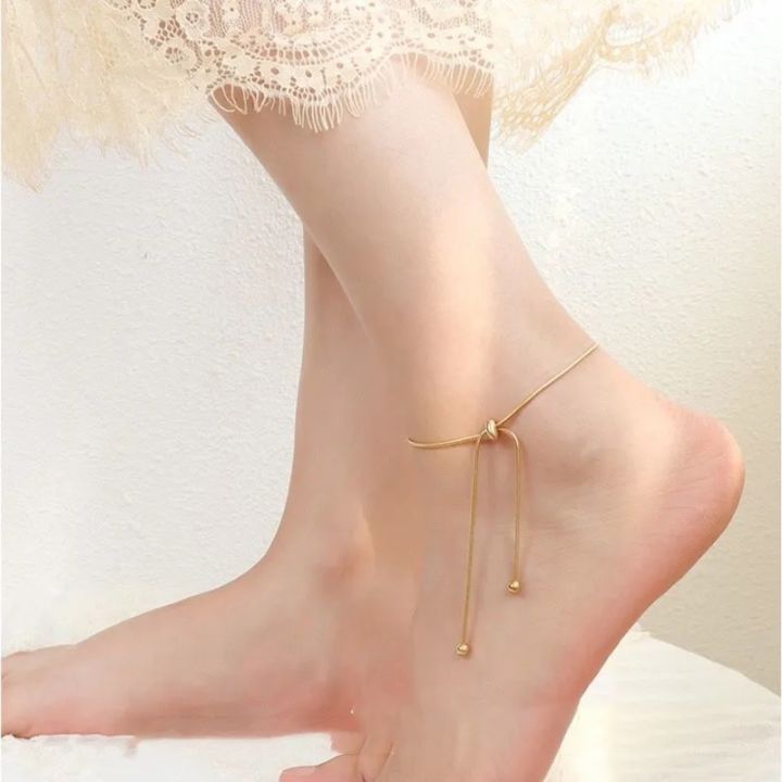 Fashion%20Ladies%20Steel%20Ankle%20Bracelets%20Drawable%20Tassel%20Girls%20Women%20Beach%20Anklet%20On%20Leg%20Foot%20Jewelry%20Snake%20Bone%20Chain%20Ins%20Style%20Adjustable%20-%20Image%205