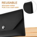 Eco-friendly Cash Envelope Secure Reusable Portable Money Pouch Stylish PU Leather Budget Wallet for Personal Finance Budget. 