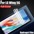 For LG Velvet 4g 5g Hydrogel Film for LG G9 LG Wing Screen Protector Film Full Cover With Fingerprint Not Glass. 
