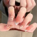 Haose new nail art nail stickers detachable nail wear nail high-grade jelly glue nail art pieces finished wear nail wholesale. 