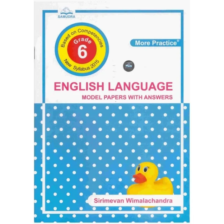 Grade 6 English Language Model Paper With Answers - Sbp - 9789556805635