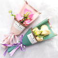 Red Soap rose bouquet Beautiful Small Artificial flowers Hand holding flower for Home decoration Party guests gift Valentine's Day gift Wedding decoration Valentine's Day. 