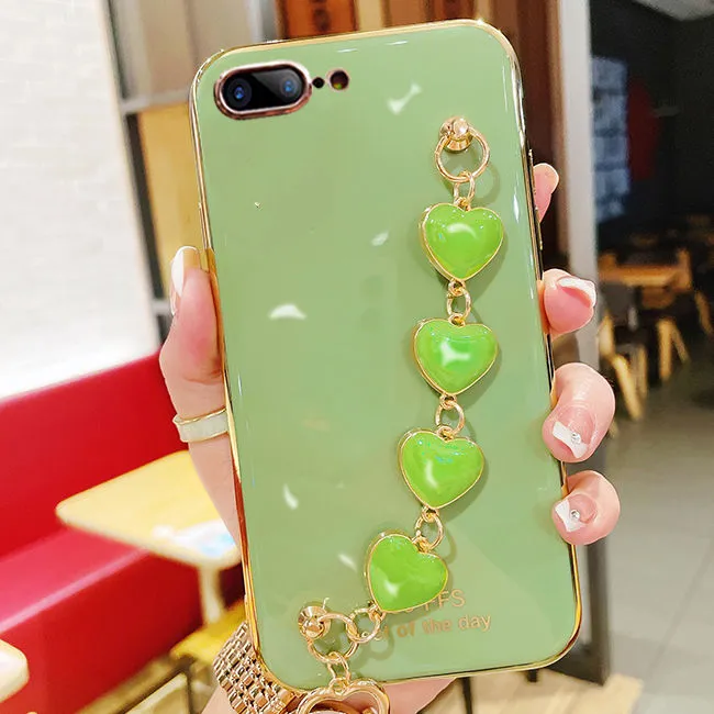 For%20iPhone%208%20Plus%20/%20iPhone%207%20Plus%20Back%20Cover%20+%20Love%20Heart%20Wristband%20Luxury%20Glossy%20Shiny%20Plating%20Bumper%20Ladies%20Case%20Soft%20Silicone%20Protective%20Phone%20Cases%20-%20Image%204