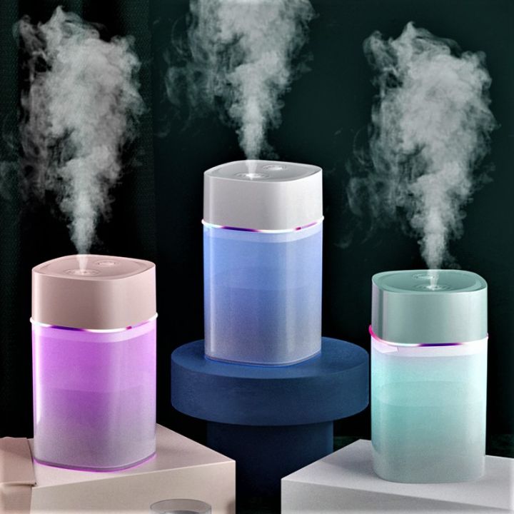 Portable 260ml Air Humidifier Mini Aroma Oil Diffuser USB Cool Mist Sprayer with Colorful Soft Night Light for Home Car Purifier