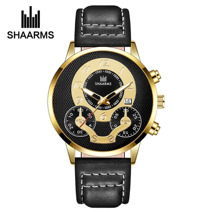 SHAARMS Mens Watches Top Brand Luxury Fashion Casual Business Quartz Watch Date Waterproof Wristwatch Relogio Masculino Daraz.lk