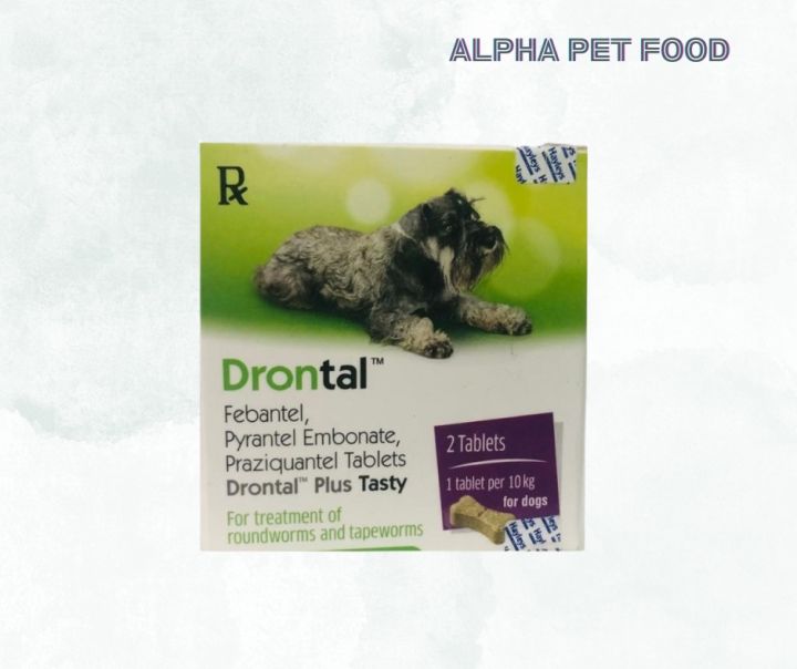 Drontal Plus Dog Flavor Worms Treatment Deworming Tablets for Dogs (2 ...