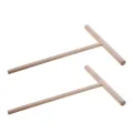 Practial T Shape Crepe Maker Pancake Batter Wooden Spreader Stick Home Kitchen Tool Kit DIY Use. 