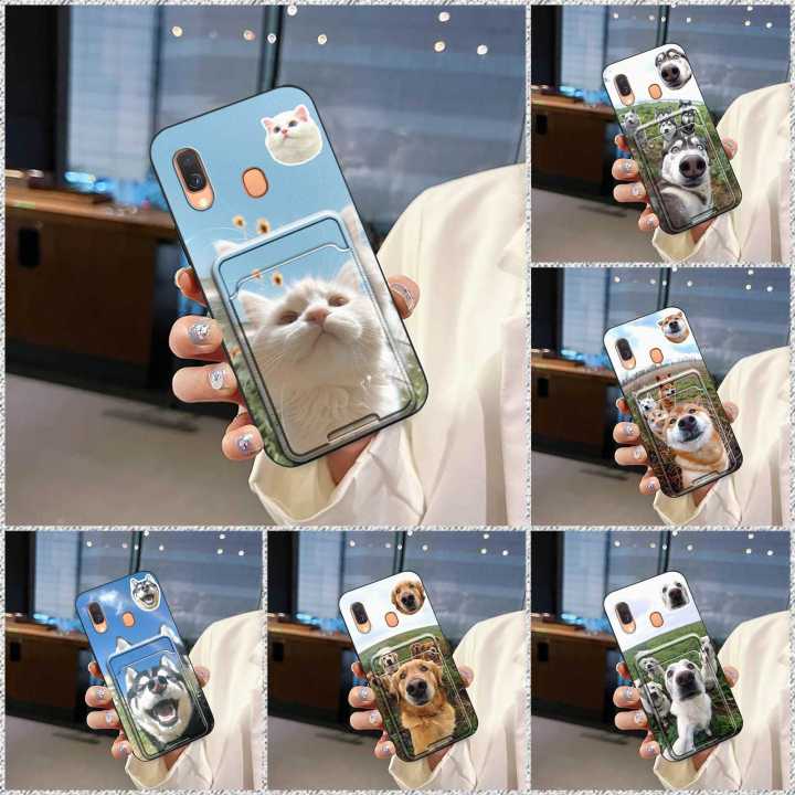 Fashion%20Design%20Anti-dust%20Phone%20Case%20For%20Samsung%20Galaxy%20A40/SM-A405FN/DS%20Waterproof%20Shockproof%20Card%20sleeve%20Dog%20Graffiti%20-%20Image%205
