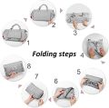 Large Capacity Folding Travel Bag Lightweight Waterproof Carry On Luggage Bags with Fixed Strap Dry and Wet Separation Foldable Travel Duffel Bag for Weekender Overnight Bag. 