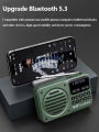 Mini Portable FM Radio High Sensitivity Radios Receiver Wireless Bluetooth Speaker Music Player Support TF Card USB Headset Play. 