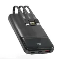 Aspor 10000mAh Power bank 22.5w Output - A315 22.5w fast charge, 3 inputs, 4 outputs, high quality display, 10000mah power bank, 4 in-built cables. 