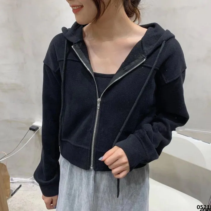 Sweater%202023%20Skirt%20Set%20Two%20Piece%20Top%20Overall%20Romper%20Pop%20Zip%20Hooded%20Women's%20Sweater%20Cropped%20Top%20Set%20-%20Image%208