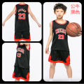 Summer New Medium and Large Children's Wear Children's Basketball Suit Hot Ball Suit Kindergarten Performance Jersey Flying Man No.23. 