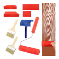 8 Pieces Wood Paint Tool Set, Texture Roller, Graining Rocker, Paint Brushes, for Floor, DIY Room Decoration. 