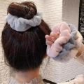 Autumn Winter Plush Hair Tie Elastic Hair Ring, Cute Rubber Band, Big Long Hair Rope, Solid Headwear, Soft Hair Accessories. 