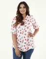 Spring and Summer ¾ Sleeves Printed Blouse. 