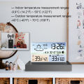 Temperature And Humidity Meter Thermometer With Hygrometer Clock Indoor Outdoor Temperature Humidity Displa. 