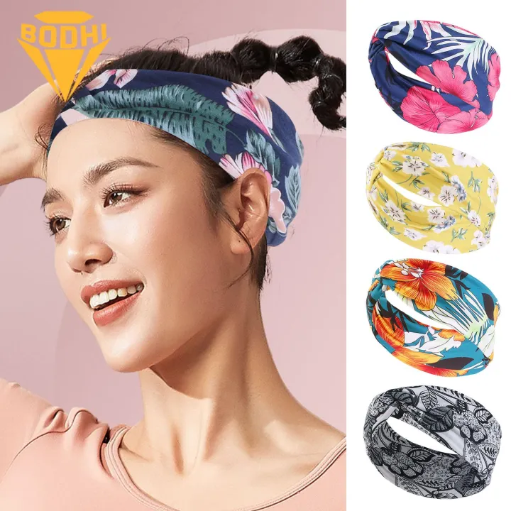 Head Wrap Pastoral Style Outdoor Sports Elastic Women Sweatband