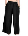 Women’s Black Viscose Plain Plazo Pant - Comfortable and Stylish. 