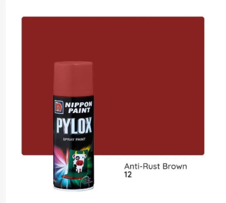 Nippon%20Pylox%20%20Hand%20Spray%20Paint%20Anti%20Rust%20Primer%20Brown%20-%20Image%202