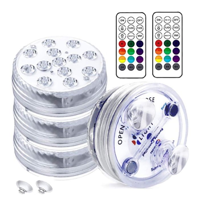 RGB Color Changing LED Pool Lights Submersible Pool Lights + Remote ...