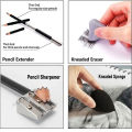 【Exclusive Offer 】11Pcs Art Set Sketch Charcoal Graphite Pencil Soft Medium Hard Bar Stick Sharpener Kneaded Eraser Sponge Blender Drawing Tool. 