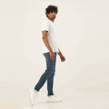 Moose Men’s Slim Fit Jeans – Mid Indigo. 