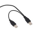 BRADOO 2X Dual USB 2.0 Male to Standard B Male Y Cable 80cm for Printer & Scanner & External Hard Disk Drive. 