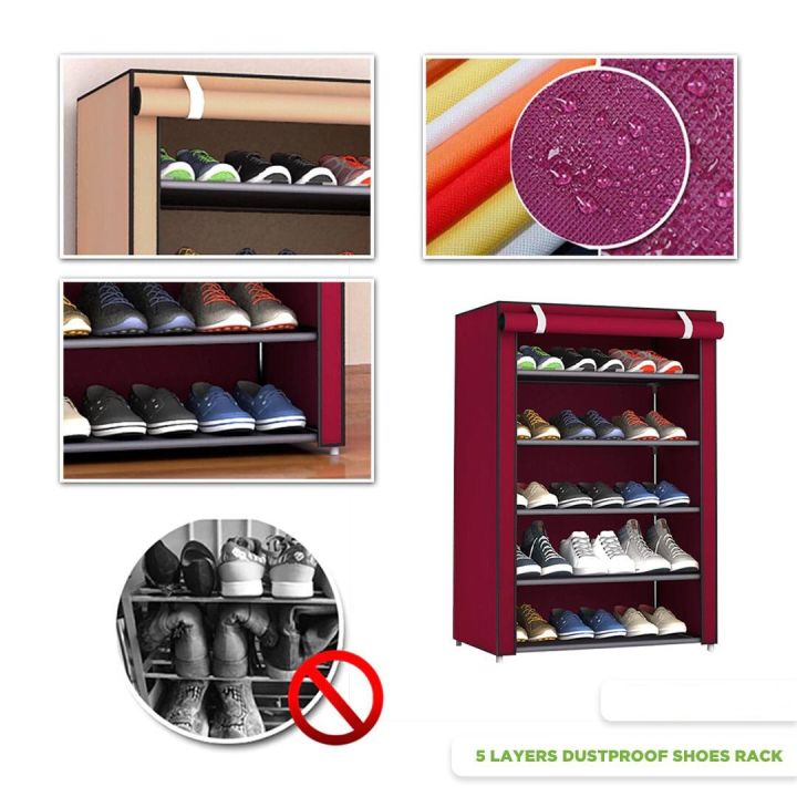 5 Layers Dust Proof Shoe Rack / 5 layer shoe rack