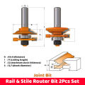 Router bit 2Pcs Woodworking Joint bit Rail & stile router bit set. 