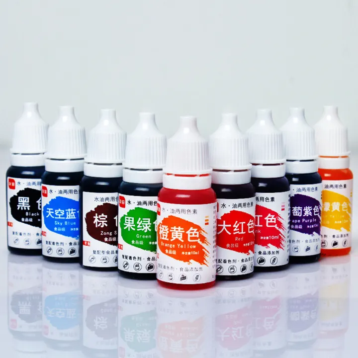 12 Colors 10ml Natural Ink Food Coloring Cake Pastries Cookies DIY Craft Pigment